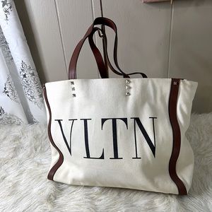 Valentino Garavani canvas tote bag